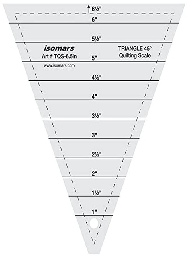 أيسومارس مسطرة خياطة مثلثة من إيزومارز - 6.5 بوصة - Image 1